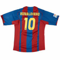 Ronaldinho #10 Barcelona Retro Jersey Home 2004/05