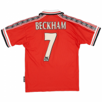 Beckham #7 Manchester United Retro Home Jersey 1999/00