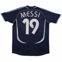 Messi #19 Argentina Retro Jersey Away World Cup 2006