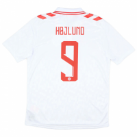 Højlund #9 Denmark Away Jersey Euro 2024