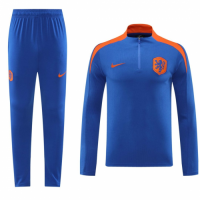 Netherlands Zipper Sweat Kit(Top+Trouser) Blue 2024/25