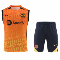 Barcelona Sleeveless Training Kit Orange 2024/25