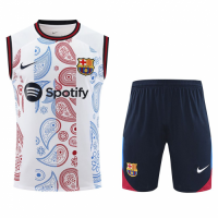 Barcelona Sleeveless Training Kit White 2024/25