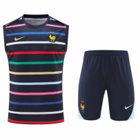 France Pre-Match Sleeveless Kit Navy Euro 2024