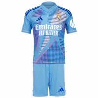 Kids Real Madrid Goalkeeper Kit Jersey+Shorts 2024/25