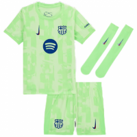 Kids Barcelona Third Spotify Logo Without Text Full Kit(Jersey+Shorts+Socks) 2024/25