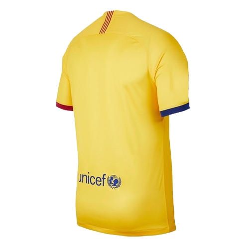 19/20 Barcelona Away Yellow Soccer Jerseys Kit(Shirt+Short)