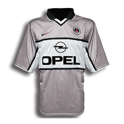 00/01 PSG Away Gray Retro Soccer Jerseys Shirt - Cheap Soccer Jerseys Shop