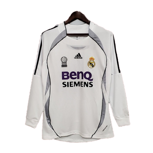 Real Madrid Retro Jersey Long Sleeve Home 2006/07