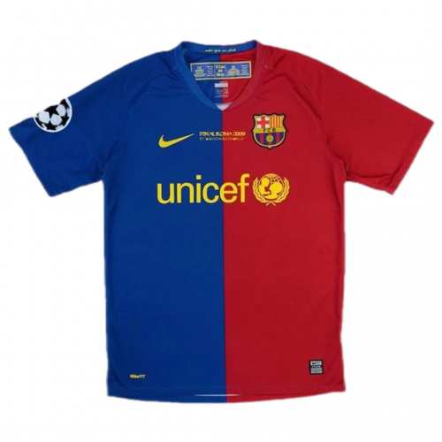 Barcelona XAVI #6 UCL Final Retro Jersey Home 2008/09