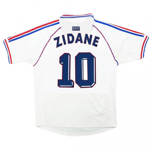 France Zidane #10 Retro Jersey Home Replica World Cup 1998