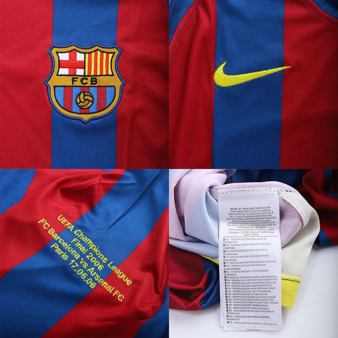 Puyol #5 Retro Barcelona UCL Final Home Jersey 2005/06