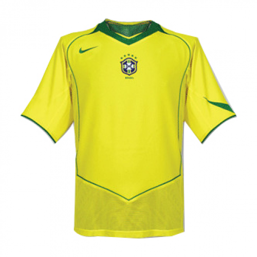 Brazil Ronaldo #9 Retro Jersey Home 2004