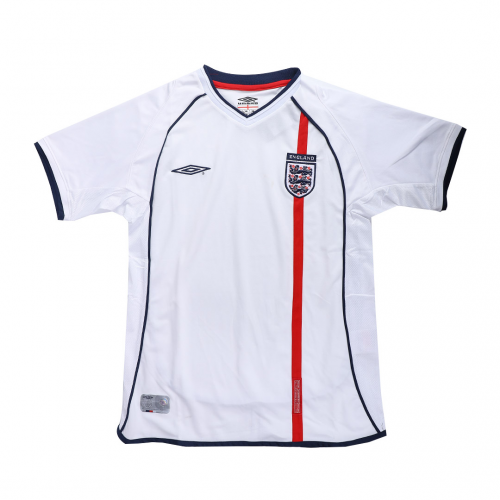 Beckham #7 Retro England Home Jersey World Cup 2002