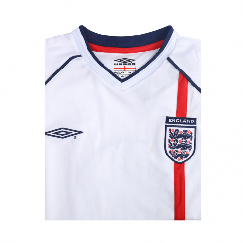 Beckham #7 Retro England Home Jersey World Cup 2002