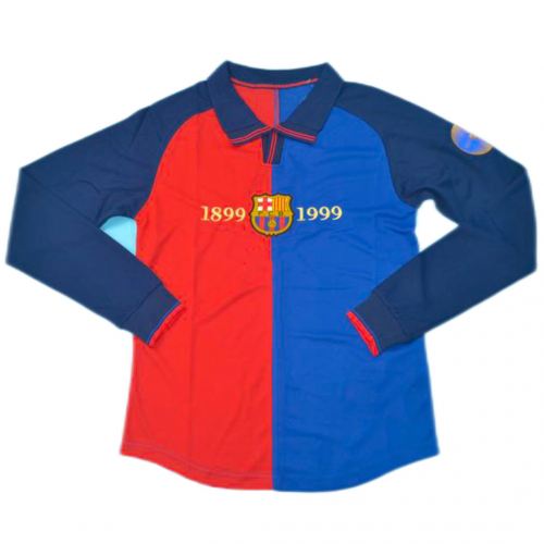 Retro Barcelona Home Long Sleeve Jersey 1999/00