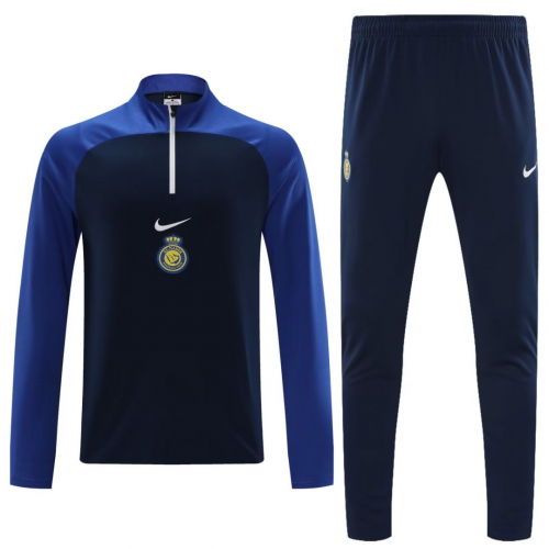 Al Nassr Zipper Sweatshirt Kit(Top+Pants) Navy 2023/24