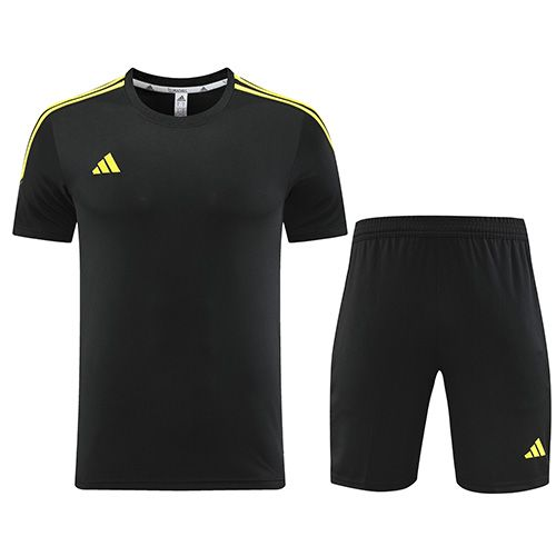 Customize Team Jersey Kit(Shirt+Short) Black&Yellow AD02