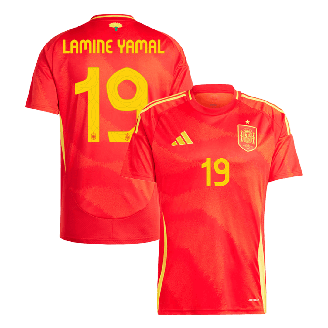 LAMINE YAMAL #19 Spain Home Jersey Euro 2024