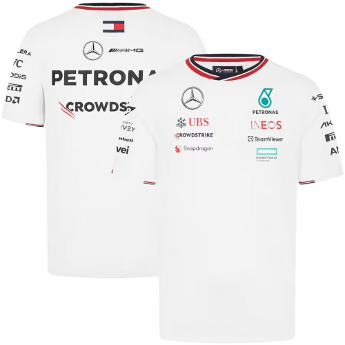 Mercedes AMG Petronas F1 Team Driver T-Shirt - White 2024