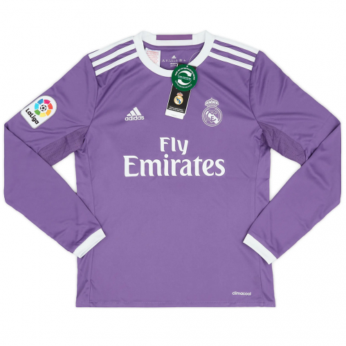 Ronaldo #7 Retro Real Madrid Long Sleeve Away Jersey 2016/17