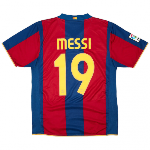 Messi #19 Barcelona Retro Jersey 50-Years Anniversary 2007/08