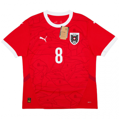 Alaba #8 Austria Home Jersey Euro 2024