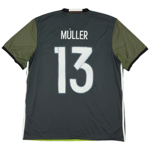 MÜLLER #13 Retro Germany Away Jersey 2016