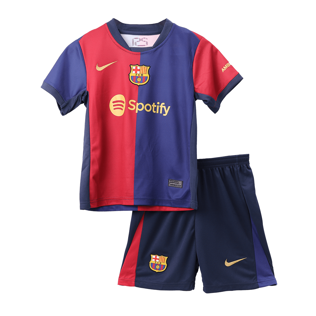 Kids Barcelona Home Full Kit(Jersey+Shorts+Socks) 2024/25