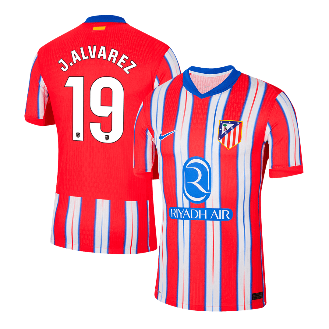 J.ALVAREZ #19 Atletico Madrid Home Jersey Player Version 2024/25